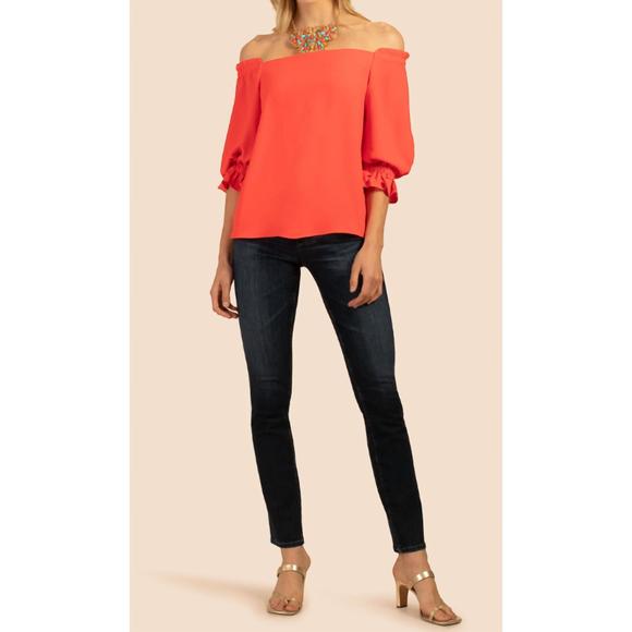 NEW TRINA TURK equinox top in pop - Picture 1 of 1